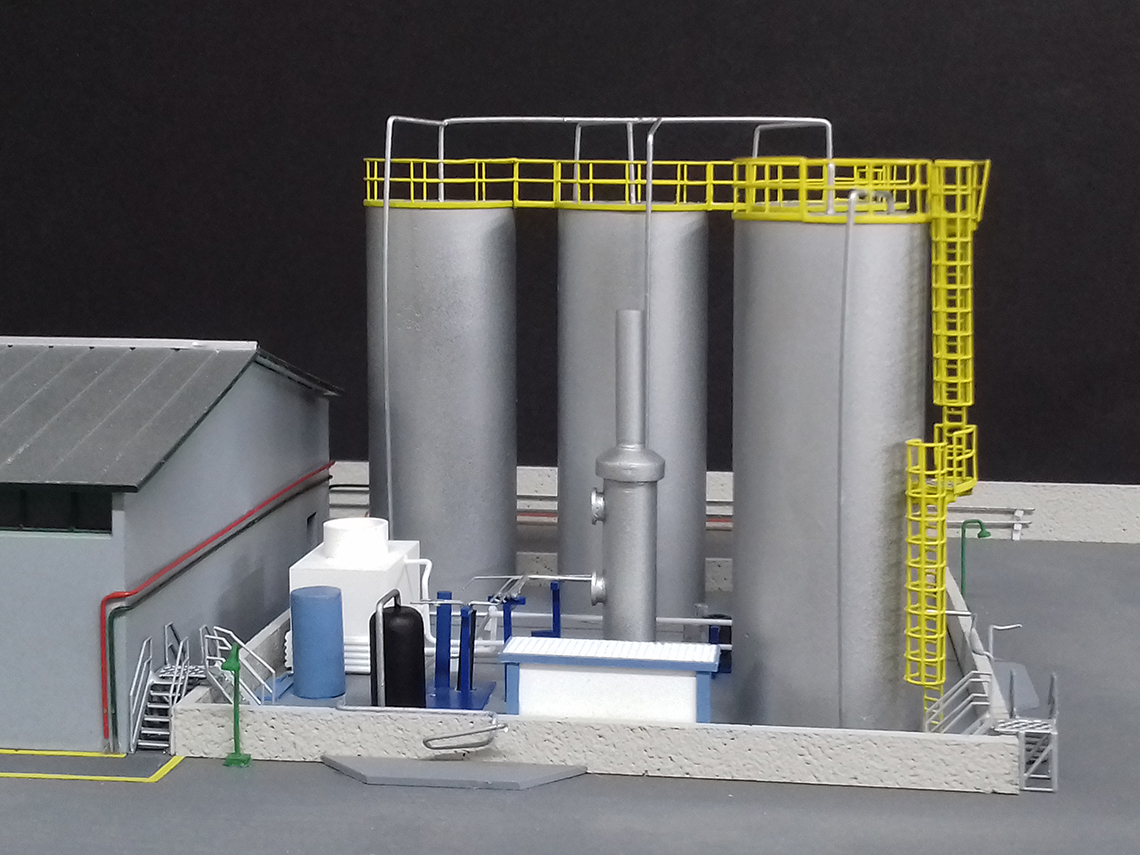 chemicals production facility architectural scale model