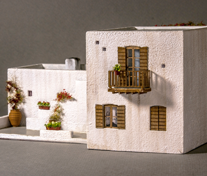 scale model cycladic house aegean sea house κυκλαδιτικο σπιτι μοντελο