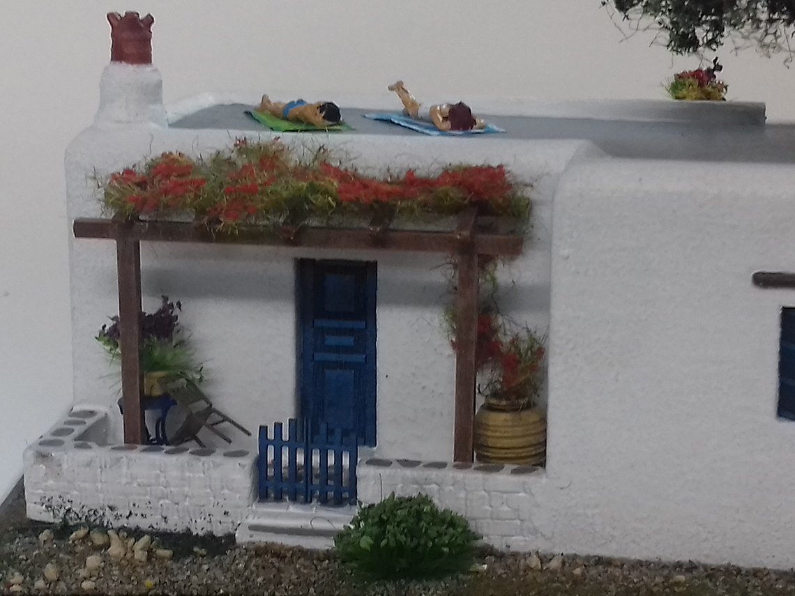 detail cycladic house scale model diorama διοραμα κυκλαδιτικης κατοικιας λεπτομερεια