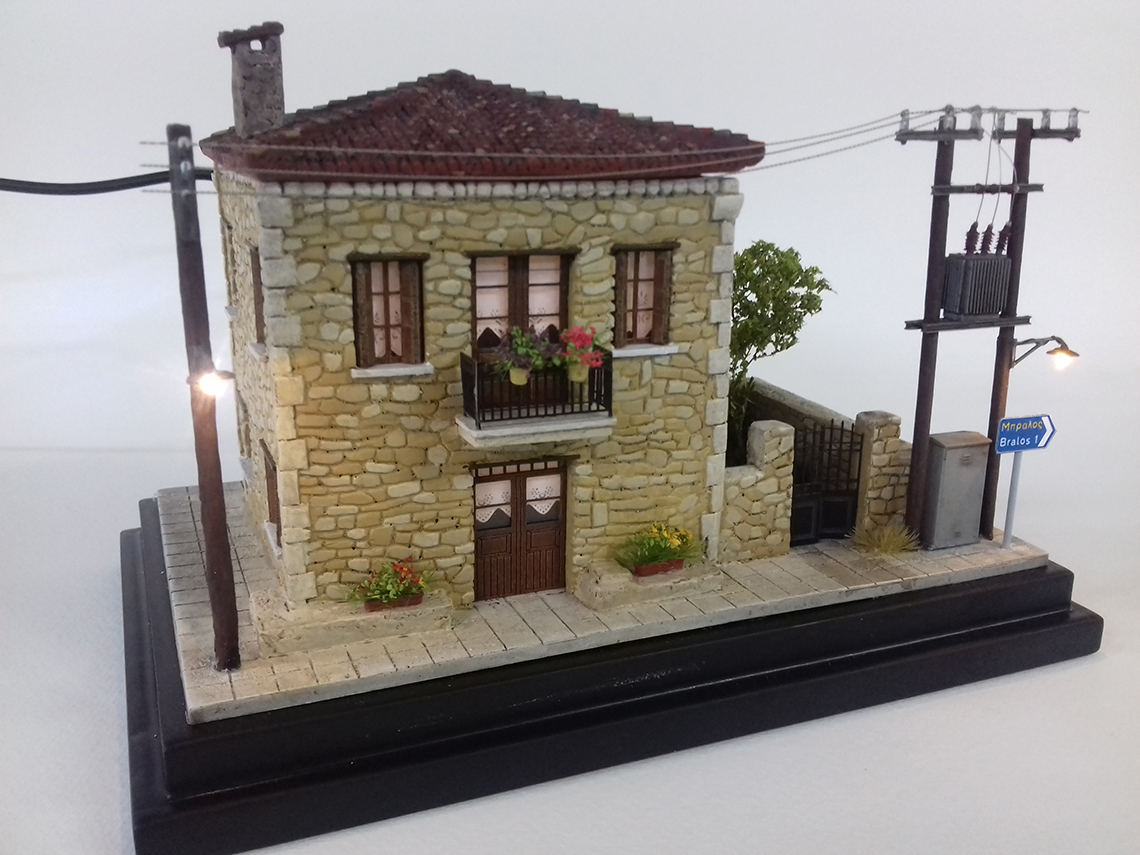 diorama greek architecture house