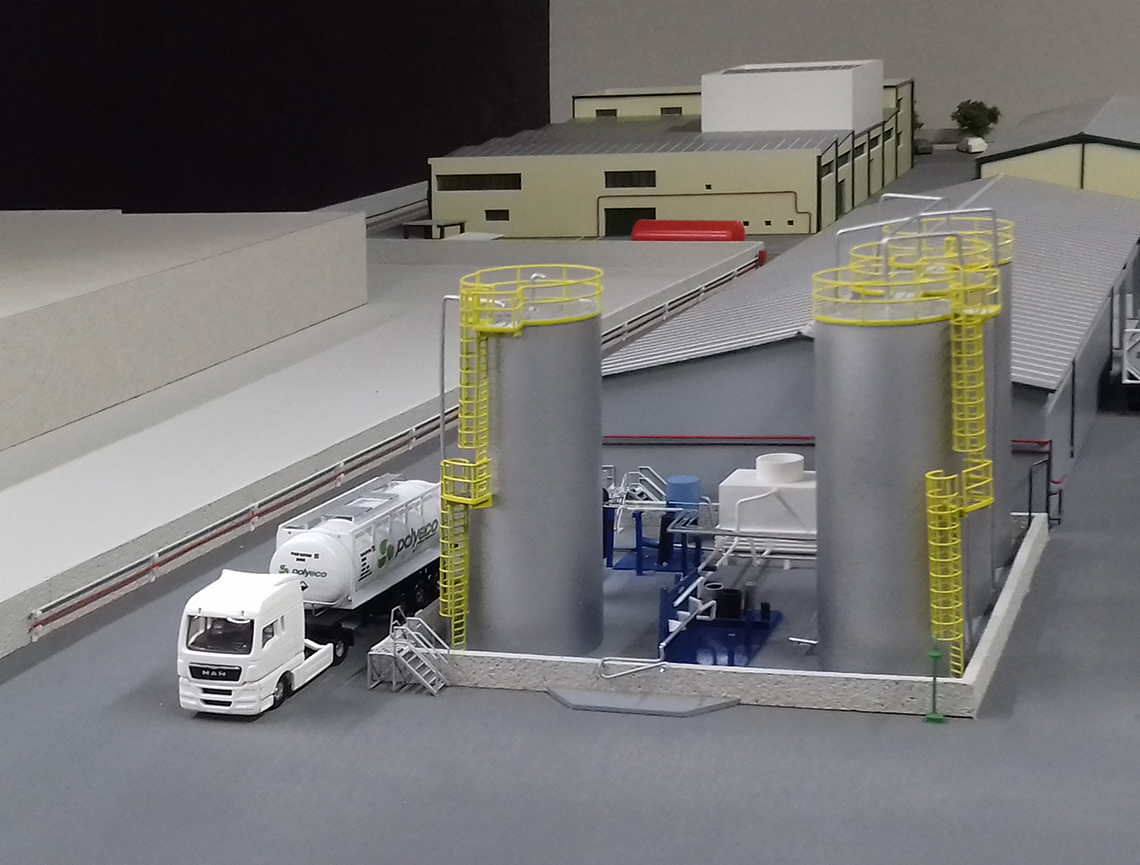 chemicals production facility architectural scale model