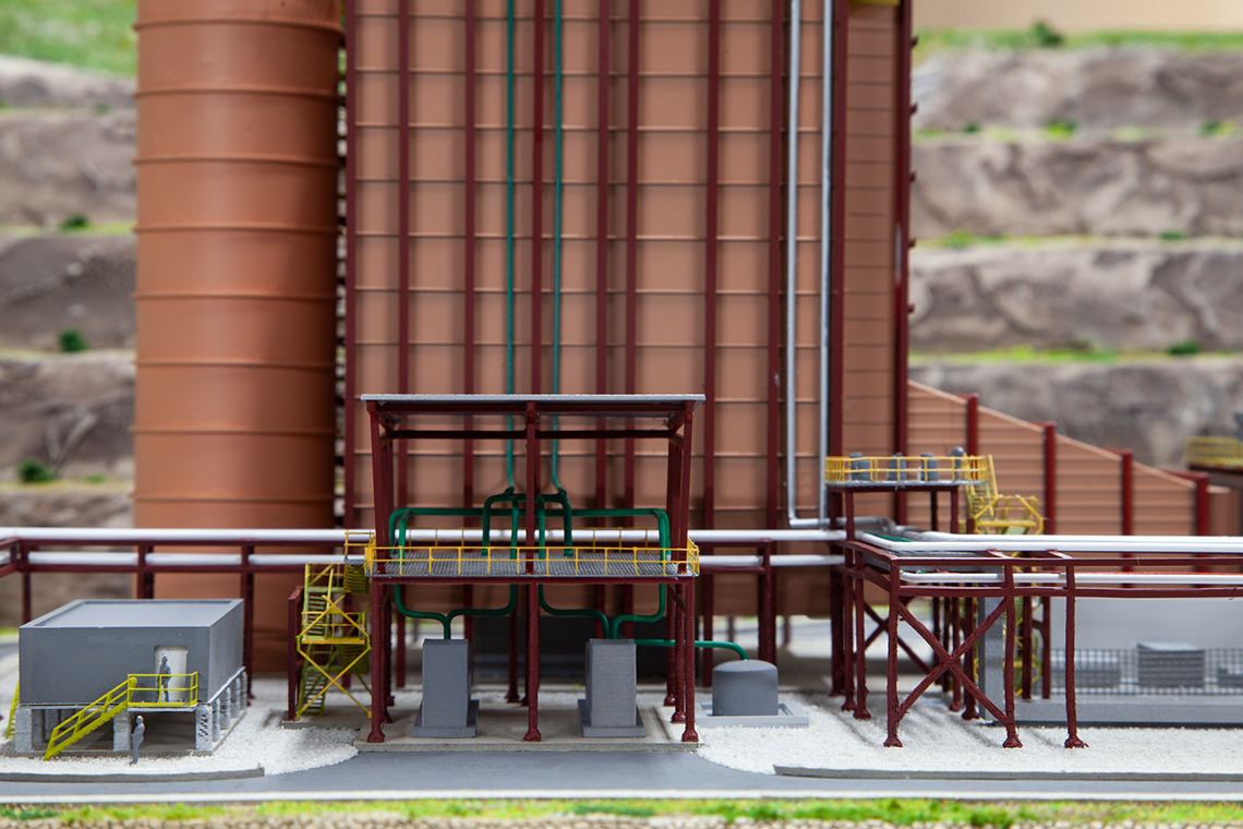 power plant facility scale model αρχιτεκτονικο μοντελο
