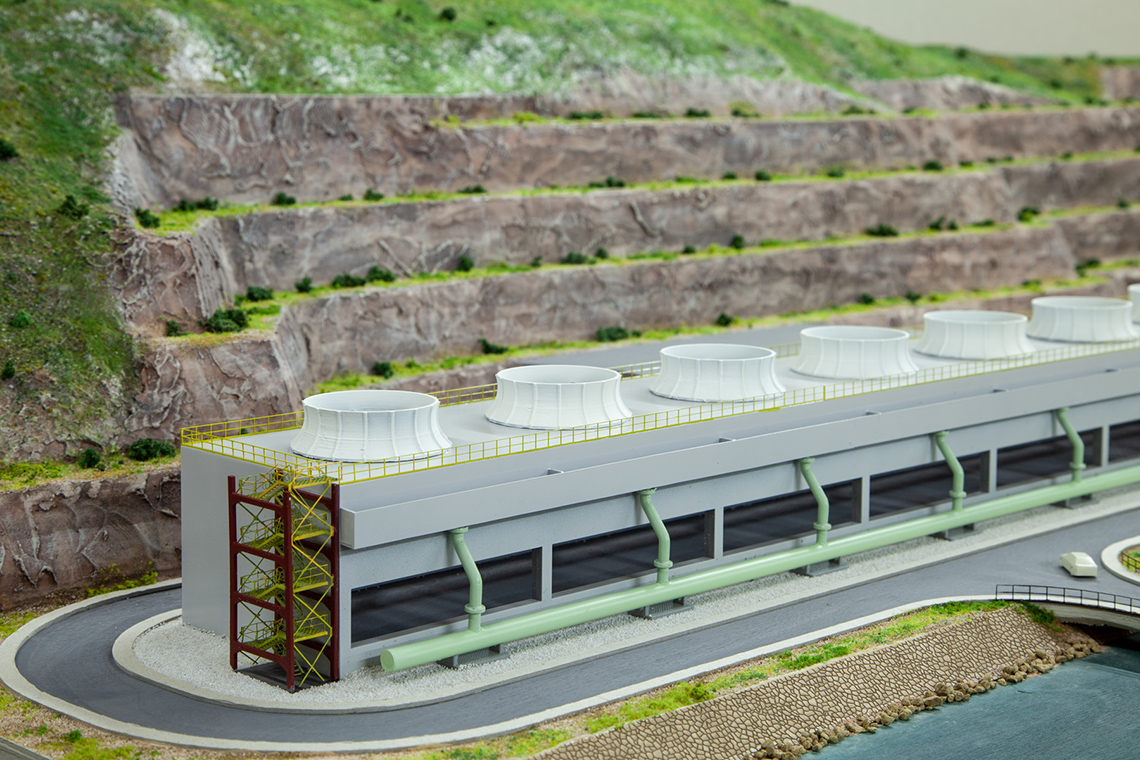 power plant facility scale model αρχιτεκτονικο μοντελο