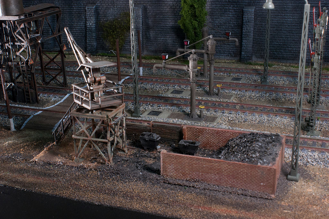railway tracks diorama for display