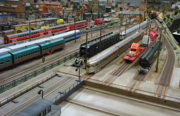 large scale HO train layout μακετα τρενου HO ac dc