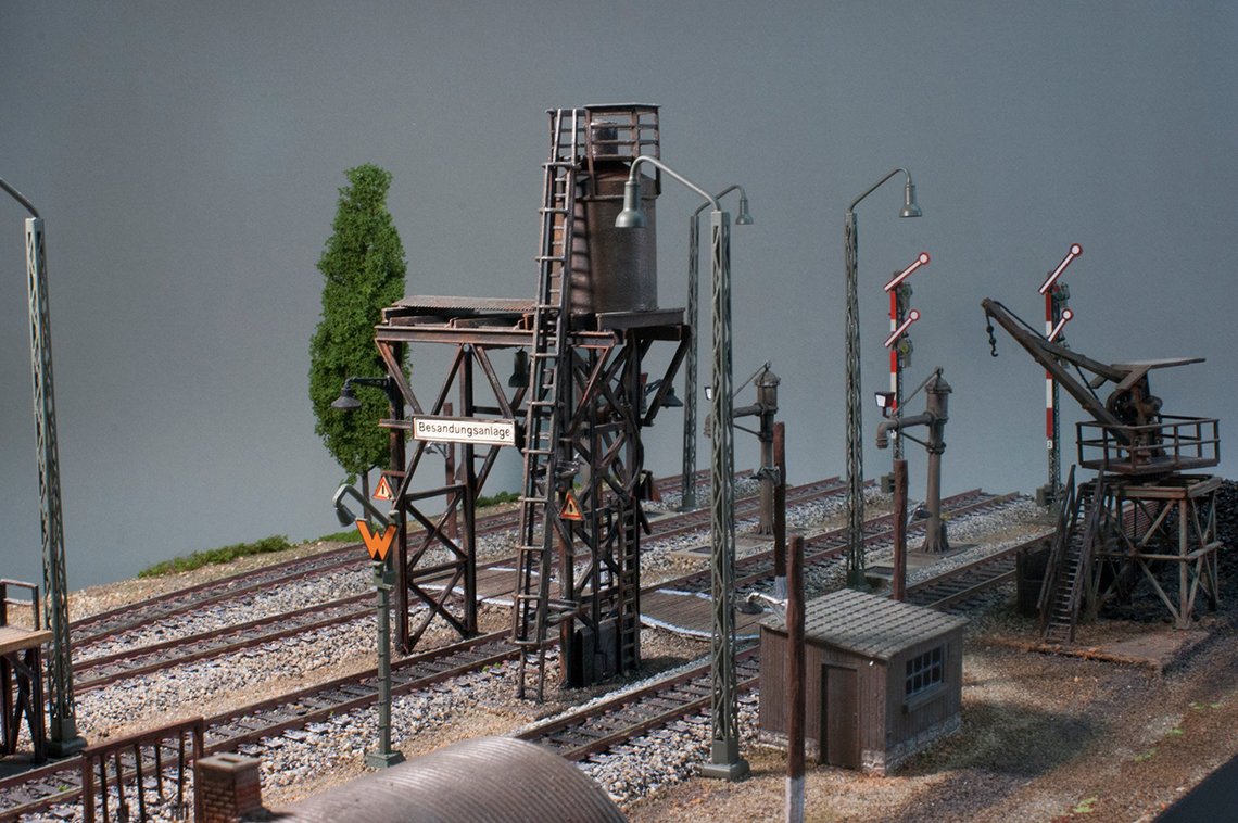 railway tracks diorama for display
