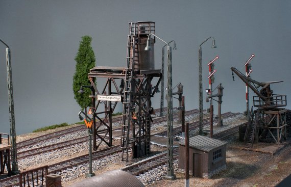 railway tracks diorama for display