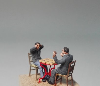ταβλαδοροι μινιατουρα greek tavli players scale model