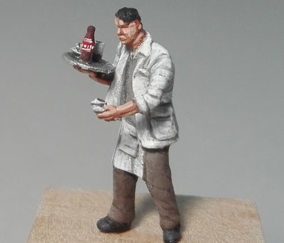 greek waiter miniature master chef miniature φιγουρα μοντελισμου γκαρσονι κλιμακα 1/87 