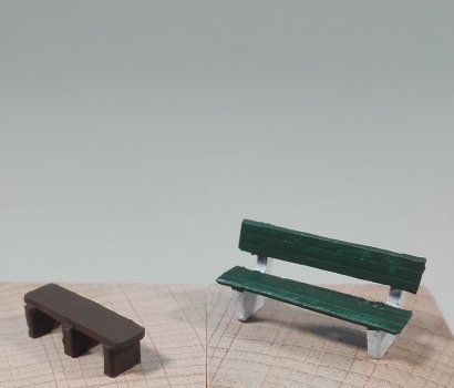 Παγκάκια ξυλινα greek benches scale model