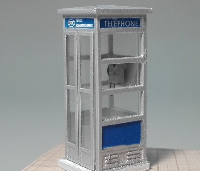 ote phone booth ho scale model τηλεφωνικος θαλαμος ΟΤΕ μινιατουρα