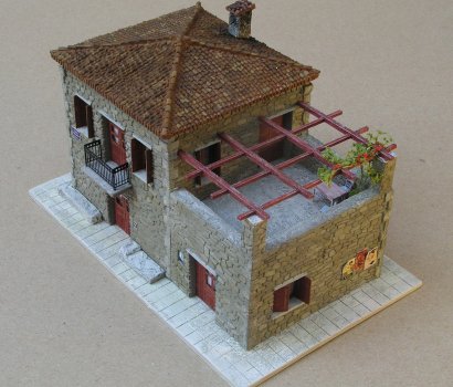 παραδοσιακη πετροχτιστη κατοικια μινιατουρα μοντελο greek traditional stone house scale model miniature
